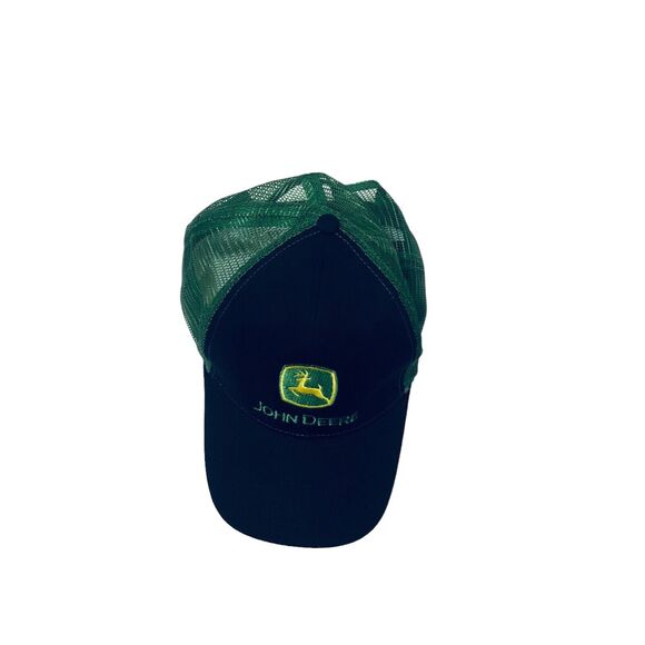 John Deere Men's One Size Black Green Yellow Baseball Cap Hat - Picture 6 of 6